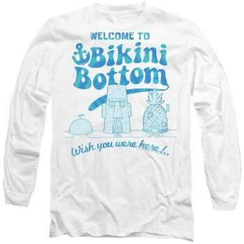 Spongebob Squarepants Camiseta manga larga Bikini Bottom Welcome para mujer