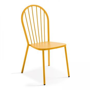 Silla De Bistró De Metal Amarillo, Honfleur - Oviala