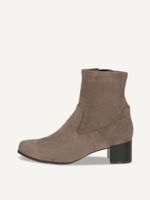 caprice bootie brown made of textiles with block heel size 39