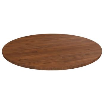 Tablero De Mesa Redonda Madera De Roble Marrón Oscuro Ø70x1,5cm Vidaxl