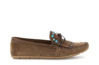mocasines de ante con flecos taupe 36