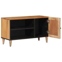 mueble de tv  mueble de salon  gabinete de tv natural 80 x 33 x 46 cm madera de mango maciza