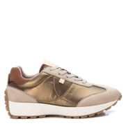 xti para mujer 14200802-platino zapatillas combinadas dorado 37 plano cordones casual
