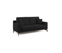 prestige sofa moderno en microfibra desmontable 186 cm negro