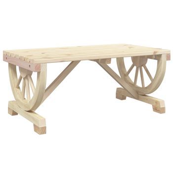 Mesa De Centro De Jardín | Mesa De Exterior Madera Maciza Abeto 90x50x40 Cm