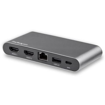 Startech Adaptador Multipuerto USB-C para Dos Monitores 2 HDMI 4K PD 3.0 de 100W
