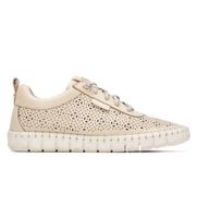 carmela para mujer 16309901-beige zapatillas de piel 163099 beige 37 plano cordones casual