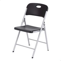 silla plegable lifetime ligera ultraresistente 50x485x84 cm negro