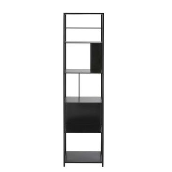 Estantería columna de metal negro con 4 baldas