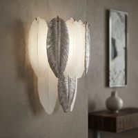 lampara de pared de cristal y metal multicolor 24 x 15 x 29 cm