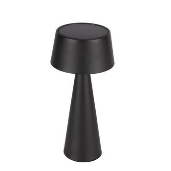 Lámpara de mesa recargable solar led meri negro (3w)