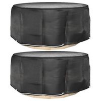 fundas para muebles de jardin 2 uds  cubiertas muebles jardin 10 ojales redonda o260x90cm cfw81076