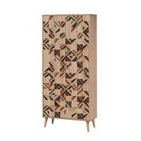 armario city triangle multicolor 80x190x45 cm