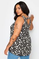 yours camiseta negra sin mangas dibujos estampados mujer curvy y tallas grandes yours