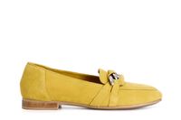 mocasines de piel de ante con horsebit de cadena yellow
