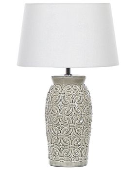 Lámpara de mesa  cerámica gris