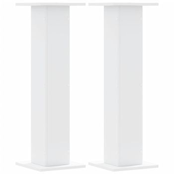 Soportes De Plantas 2 Uds Madera Ingeniería Blanco 30x30x95 Cm Vidaxl