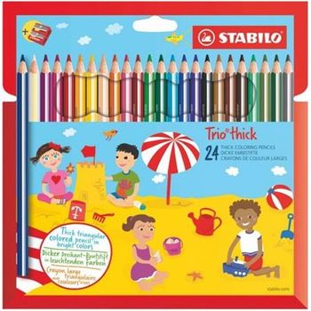 Stabilo Trio Thick Colouring Pencils PK24