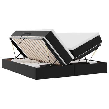 Cama Con Almacenamiento Y Colchón Negro 180 X 200 Cm Vidaxl