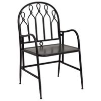silla de metal negra 55x56x96