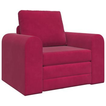 Sofá Cama Rojo Vino 98 X 71 X 83 Cm Terciopelo Vidaxl