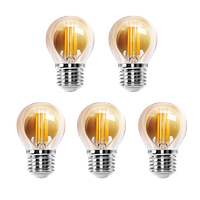 aigostar vintage bombilla led e27 6w equivalente a 43w luz calida 2200k 520lm g45 bombilla filamento ledno regulable5 pieza