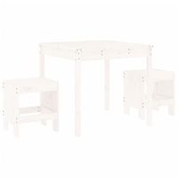 mesa y sillas de jardin 3 uds madera maciza de pino blanco cfw367921