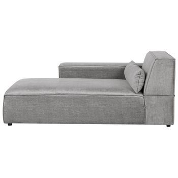 Chaise Longue Moderna Tapizado De Tela Gris Derecho Hellnar