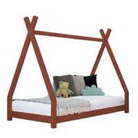 cama tipi infantil nakana 90 x 160 rojo ladrillo
