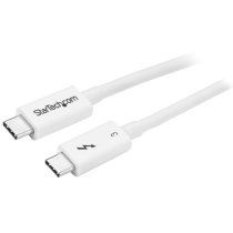 StarTech.com Cable Thunderbolt 3 Pasivo 50cm - 40Gbps - PD 100W - VÃdeo 4K/5K - Cable Thunderbolt - Certificado Thunderbolt - Compatible USB4 / Modo Alt DP - Thunderbolt 4 - USB 3.2 - USB-C - Blanco