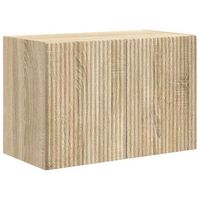 mueble de tv montado en la pared 595 x 31 x 40 cm roble sonoma vidaxl