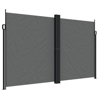 Toldo Lateral | Toldo Exterior | Toldo Parasol Retráctil Gris Antracita 200x600 Cm Cfw800733