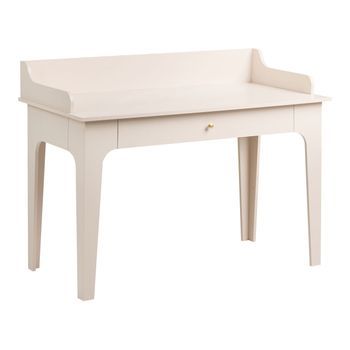 Escritorio Para Oficina Estilo Escandinavo Con Cajón Color Cachemira Mdf 120 X 60 Cm Beige Claro Montira