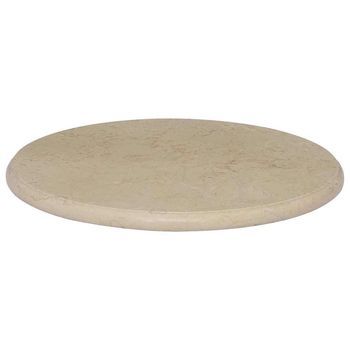 Tablero Para Mesa Mármol Color Crema Ø50x2,5 Cm Vidaxl