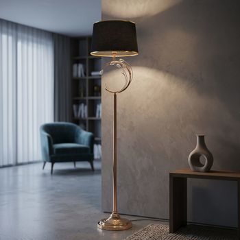 Lámpara de pie de metal dorado cm ø 38x160