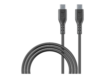 Cable USB-C - CellularLine, de carga ultrarrápida, 100W con tecnología 5A, Tipo C a C, 200 cm, Para portátil o smartphone