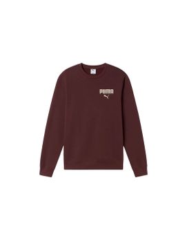 Sudadera Puma Ess Graphic Crew Fl Chocolate Fond, Hombre