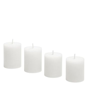 Set de 4 velas de parafina blancas h5