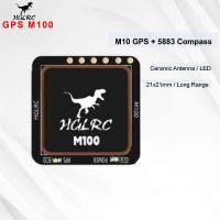 modulo gps hglrc m100-5883 m10 con brujula antena de ceramica y led de 21x21mm para drones y aviones rc de largo alcance fpv
