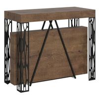 consola extensible 90x40300 cm kerpa nogal estructura antracita