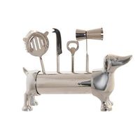 coctel set 4 inox 37x9x18 perro cromado plateado