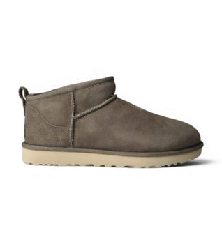 UGG para mujer. 1116109 Botines de Piel Classic Ultra Mini marrón verdoso (37), Plano, Ninguno, Casual