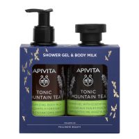 set apivita shower gel  body milk