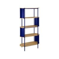 estanteria de metal curvado 5 niveles azul