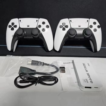 Consola de Videojuegos 64G Game Stick M15 4K, Controles Inalámbricos, Videojuego 64G con Más de 20000 Juegos Arcade Clásicos HD para Dos Jugadores