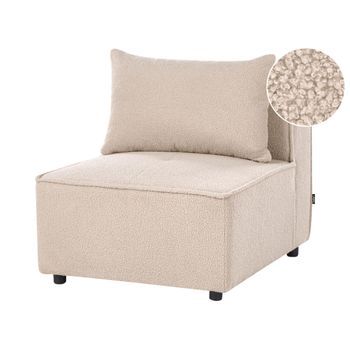 Sillón Modular De Bouclé Módulo De 1 Asiento Sala De Estar Moderno Beige Axebo