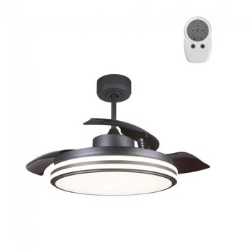 Ventilador led con aspas plegables garin negro cct (35w)