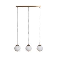lampara colgante metal y cristal moonlight brass 3 focos dorado