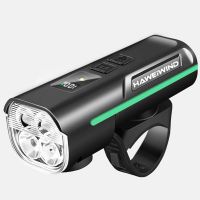 haweiwind luz de bicicleta 1000lm recargable por usb 3600mah faro delantero para bicicleta con cuerno pantalla lcd s