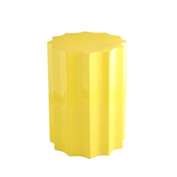 Mesa auxiliar redonda de aluminio ø33,5cm - amarillo